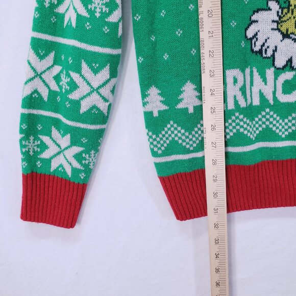 The Grinch Merry Grinchmas Knit Ugly Christmas Crewneck Sweater Large Dr. Seuss - Picture 5 of 16